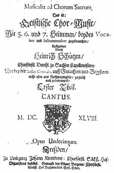 Titelblatt Geistliche Chormusik I