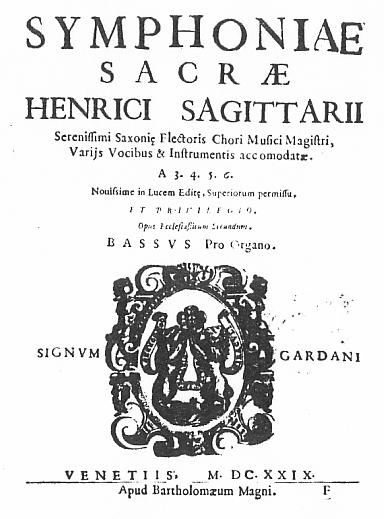 Titelblatt Symphoniae sacrae I